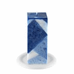 Nordkerze dreidimensionale Stearinkerzen Quadrat Kerzenfarbe blau weiß